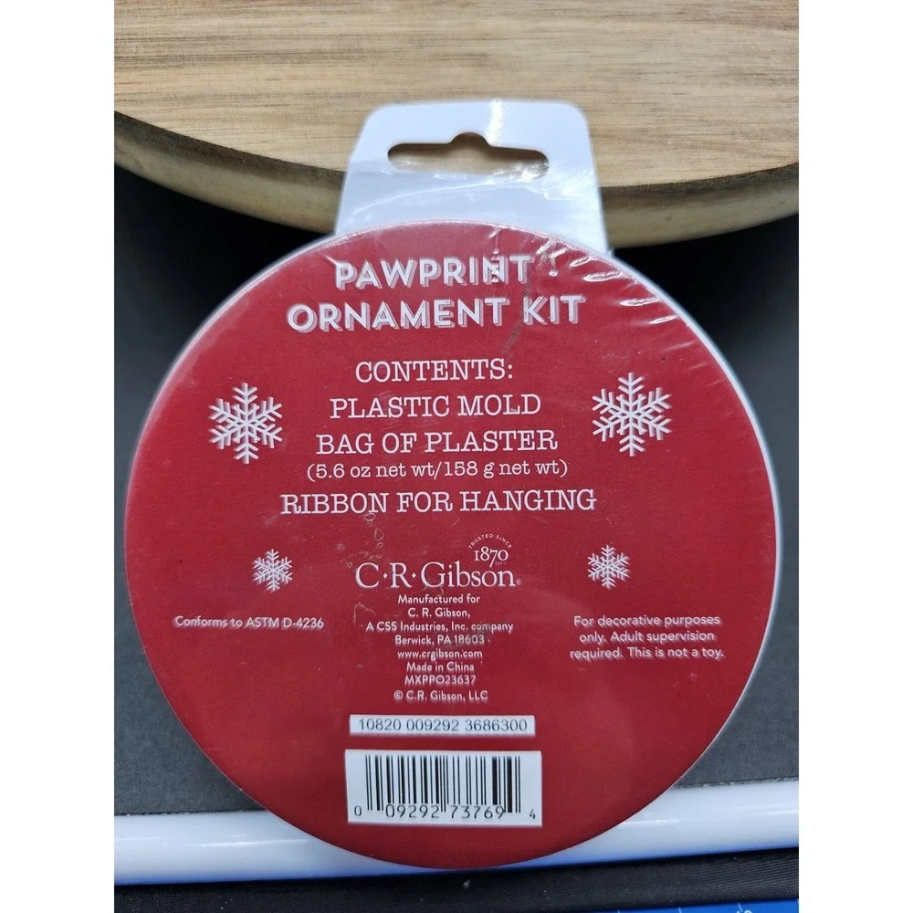 Set Of‎ 2 DIY  Dog/Cat Paw Print Keepsake Ornament Kit